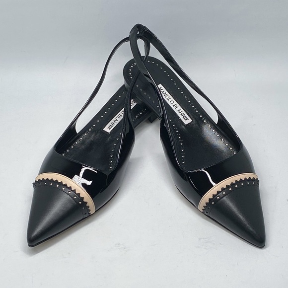 Manolo Blahnik Leather Slingback Flats size 36 - Picture 1 of 11